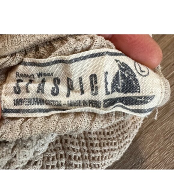 Crochet Boho Beach Halter-neck Cream Tunic Top - Picture 7 of 7